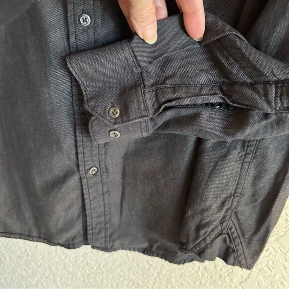 Rock and Republic Men's Button Down Black Shirt Med - Picture 7 of 9